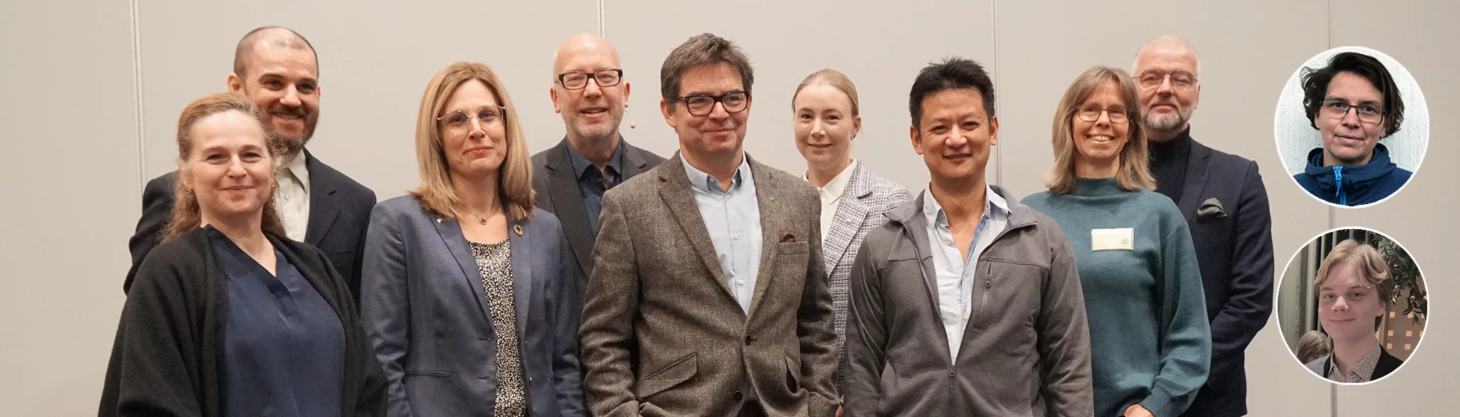 Naturvetarnas styrelse. Från vänster: Latifa Lindberg, Barnabas Kolumban, Anna Ebbesson, Patriq Fagerstedt (ordförande) Mats Linde, Melica Cliffoord, Sonny La, Irene Kamnert, Pär-Olof Stål, Ewa Lavett och studentrepresentant Colin Andersson.